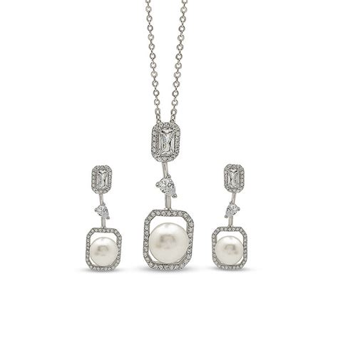 Silver Precious Pearl Pendant Set – Silberry