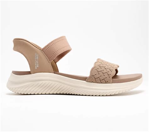 Skechers Slip Ins Ultra- Flex Washable Knit Sandals -Feelin' Pretty ...
