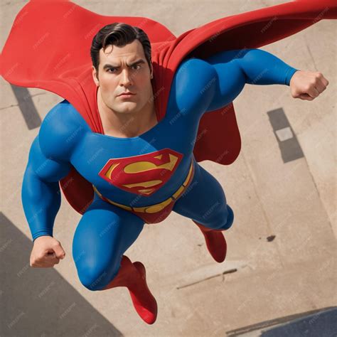 A man in a superman costume with a superman costume on the side ...