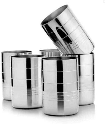 Vikas Metal (Pack of 6) AMRAPALI DEEP GLASS Glass Water/Juice Glass ...