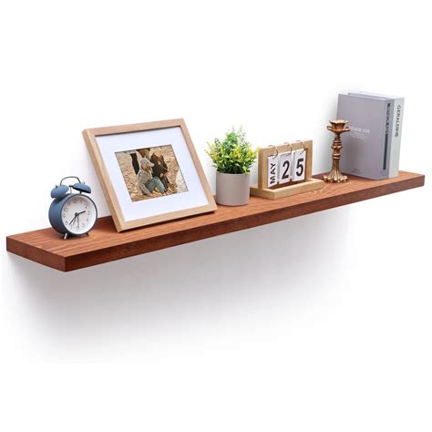 Axeman Floating Shelves, Long Wall Shelves 48 Inch, Rustic Wooden ...