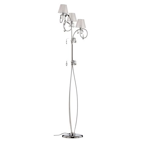 Jacqueline floor lamp, 3-bulb, white | Lights.co.uk