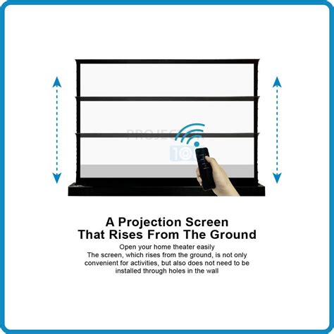 VIVIDSTORM S White Cinema Motorized Tension Floor Rising Projector ...