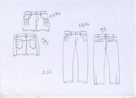 牛仔裤设计图AI素材免费下载_红动中国