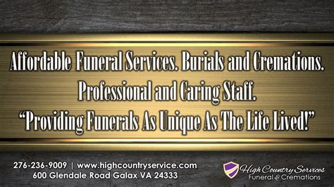 High Country Services Funeral & Cremations | Galax VA