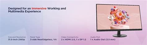 Lenovo D-Series 32 Inch (80Cm), LCD 3840X2160 Pixels 4K Monitor | 60Hz ...