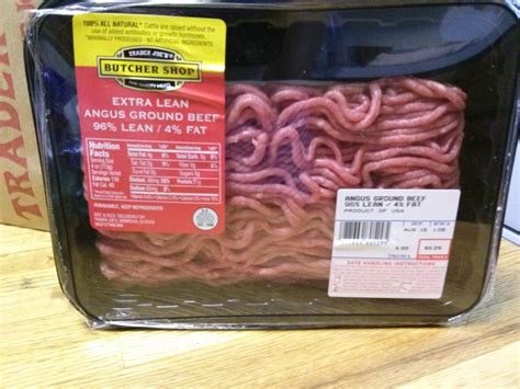 TJ's Yay or Nay: Yay: Extra Lean Angus Ground Beef 96% Lean/4% Fat