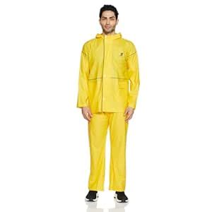 Amazon Brand – Symactive PVC Raincoat with Hood for Men | Waterproof ...