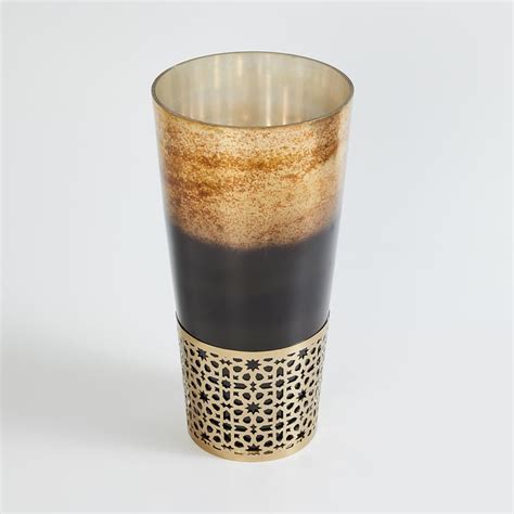 Buy Mystique Glass Vase with Metal Stand from Home Centre at just INR ...