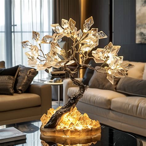 Glowing Elegance: Crystal Tree Lamps Illuminate Your Home Décor