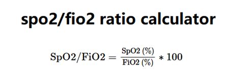 Image result for FiO2 SpO2 Equation