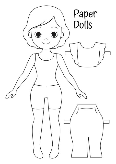 Paper Dolls To Color - 10 Free PDF Printables | Printablee