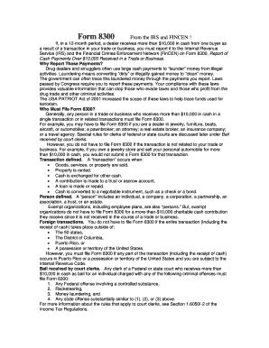 Fillable Online Form 8300 Fax Email Print - pdfFiller