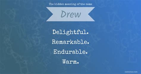 The hidden meaning of the name Drew | Namious