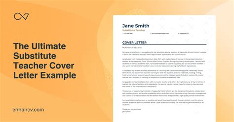 Real Substitute Teacher Cover Letter Example for 2024