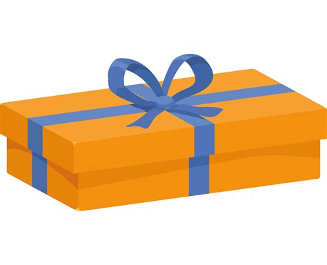 orange gift box present 24092371 PNG
