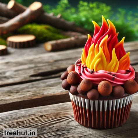 Fire Cupcake Ideas, Mini Cake Ideas, Cake Decoration Ideas, Fire Safety ...