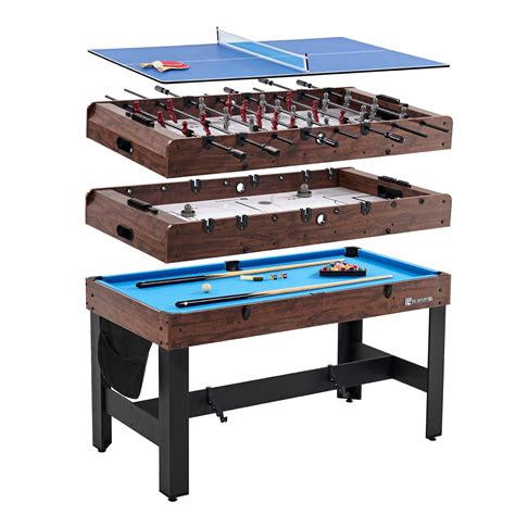 Free Shipping! 54" 4-in-1 Combo Game, Pool Table, Table Tennis Pong ...