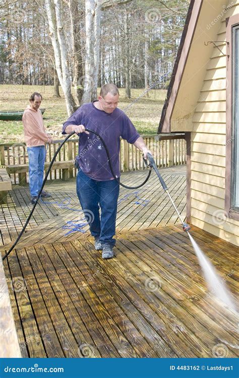 Pressure washing deck stock photo. Image of spray, service - 4483162