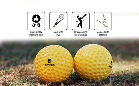 Buy omtex PU Cricket Dimple Ball | Ideal for Bowling Machine Dimple ...