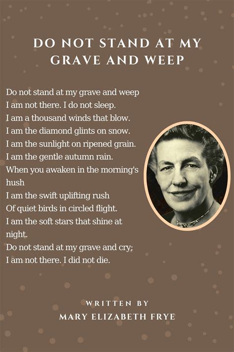 Printable Do Not Stand At My Grave And Weep Poem - prntbl ...