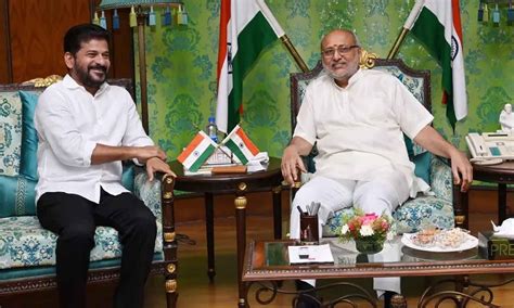 గవర్నర్‌ రాధాకృష్ణన్‌తో సీఎం రేవంత్‌రెడ్డి భేటీ | CM Revanth Reddy ...