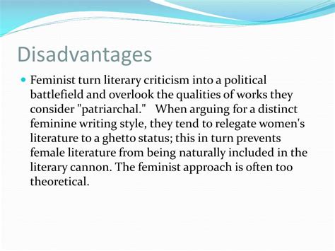 Disadvantages Of Feminism