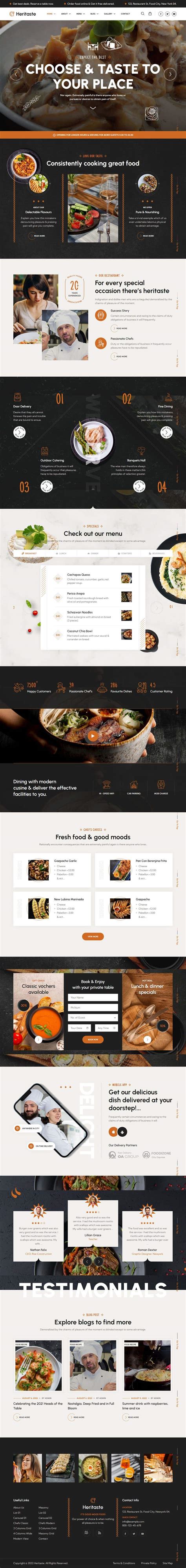 Food Menu Web Page Design 的图像结果