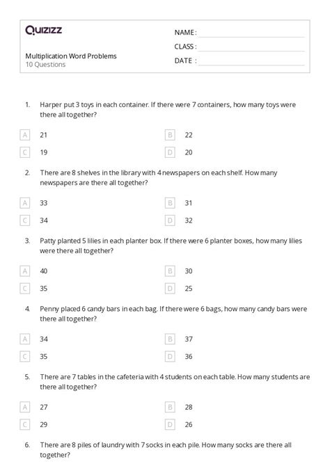Multiplication Word Problems Grade 2 PDF 的图像结果