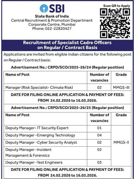 SBI Deputy Manager IT Recruitment 2026 Apply Online - 12 IT Officer Posts
