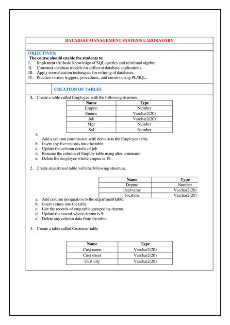 DBMS LAB Manual-2018 - DATABASE MANAGEMENT SYSTEMS LABORATORY ...