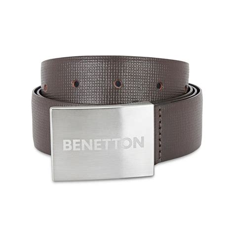 United Colors of Benetton Gatto Men's Leather Reversible Belt Brown ...