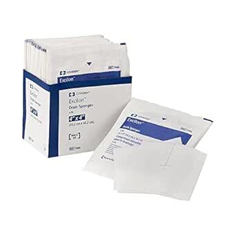 KENDALL Sorb-It # 6242 Drain Sponges, Sterile: 6 Ply - 4 Inches x 4 ...