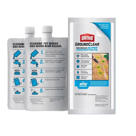 Ortho GroundClear Weed & Grass Killer Super Concentrate1, Refill Pouch ...