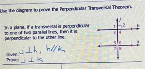 Image result for Perpendicular Transversal Theorem