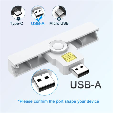Used Durable Mini USB Card Reader ID CAC Smart Card Reader for SIM Chip ...