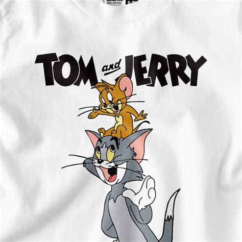 Boys Printed Tom & Jerry White Tshirt