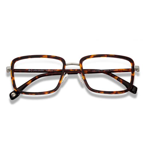 Blue Block Phone Computer Glasses: Silver Tortoise Full Rim Square John ...