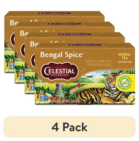 (4 pack) Celestial Seasonings Bengal Spice Herbal Tea - Walmart.com