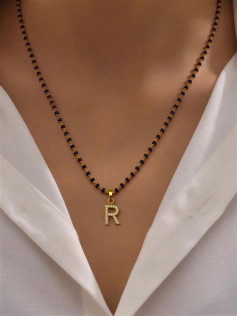 Buy Now: Alphabet Pendant Short Mangalsutra for Women – Shop Online ...