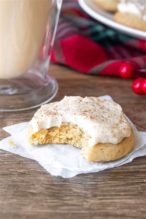 Eggnog Cookies - with Creamy Eggnog Frosting - Just so Tasty