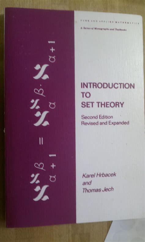 Buy Introduction to Set Theory (Monographs and Textbooks in Pure and ...