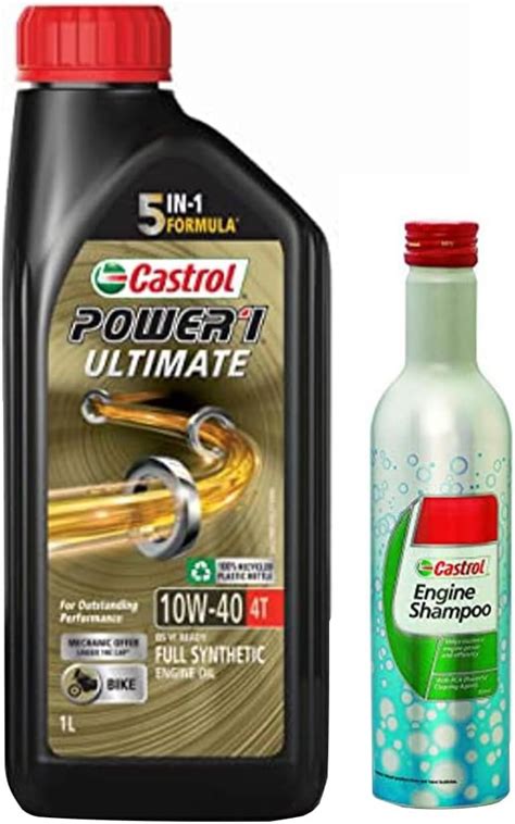 Castrol Power1 Ultimate 10W-40 4T Full Synthetic Engine Oil For Bikes ...