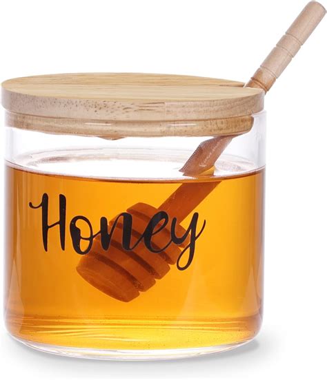Amazon.com: 2Pcs 6oz Syrup Dispenser Honey Pot Glass Honey Dispenser ...
