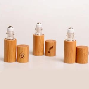 Lyla 5ml Bamboo Empty Essential Oil Roller Bottles No Leak Elegant Vial ...