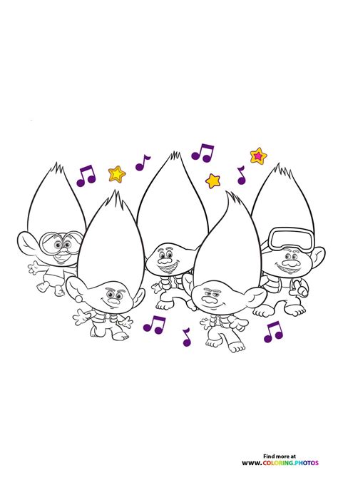 Trolls Movie Coloring Page