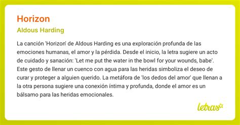 Significado de la canción HORIZON (Aldous Harding) - LETRAS.COM