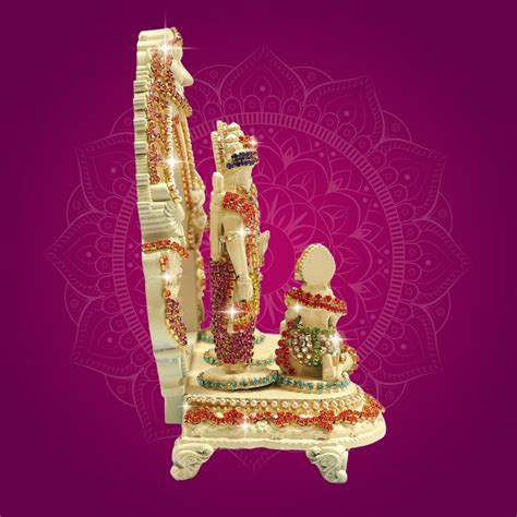 Brass Ram Darbar Idol Stone Work for Home Decor & Gifting