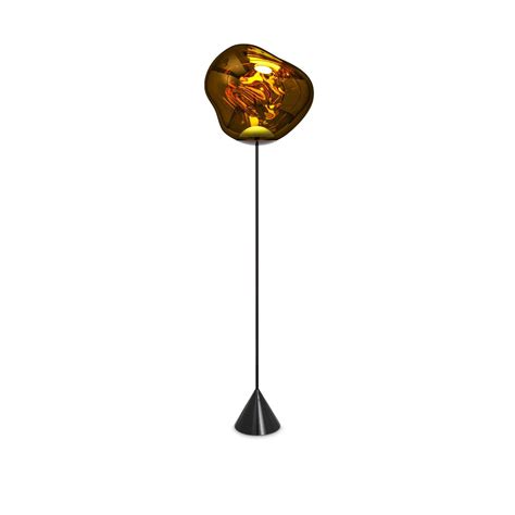 Tom Dixon Melt Cone Slim Floor Lamp Gold LED | AndLight