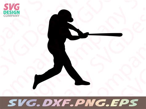 Baseball Player Silhouette Batting Png